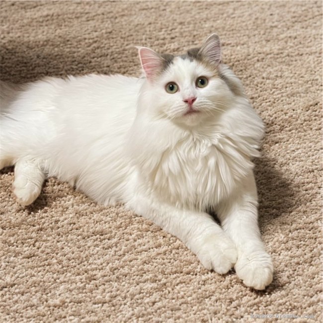 ノルウェージャンフォレストキャット【・女の子・2024年5月10日・ブルーパッチドタビー&amp;ホワイト】