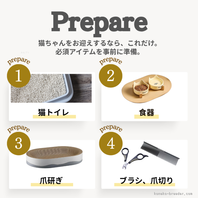 ご準備いただくものについて｜黄　慧琳(こう　けいりん)ブリーダー(千葉県・エキゾチックショートヘアなど・CFA登録)の紹介写真2