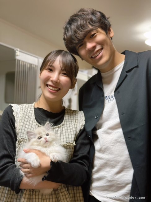 西則ウノブリーダーのブログ：お客様が猫を迎える素晴らしい瞬間❣️ この出会いに、運命を感じた日🐣
