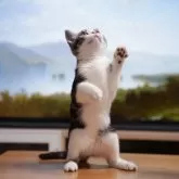 アメリカンショートヘア【香川県・男の子・2025年4月29日・シルバータビー&ホワイト】の写真3